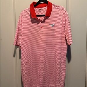 Red Striped Polo Shirt SMU NIKE